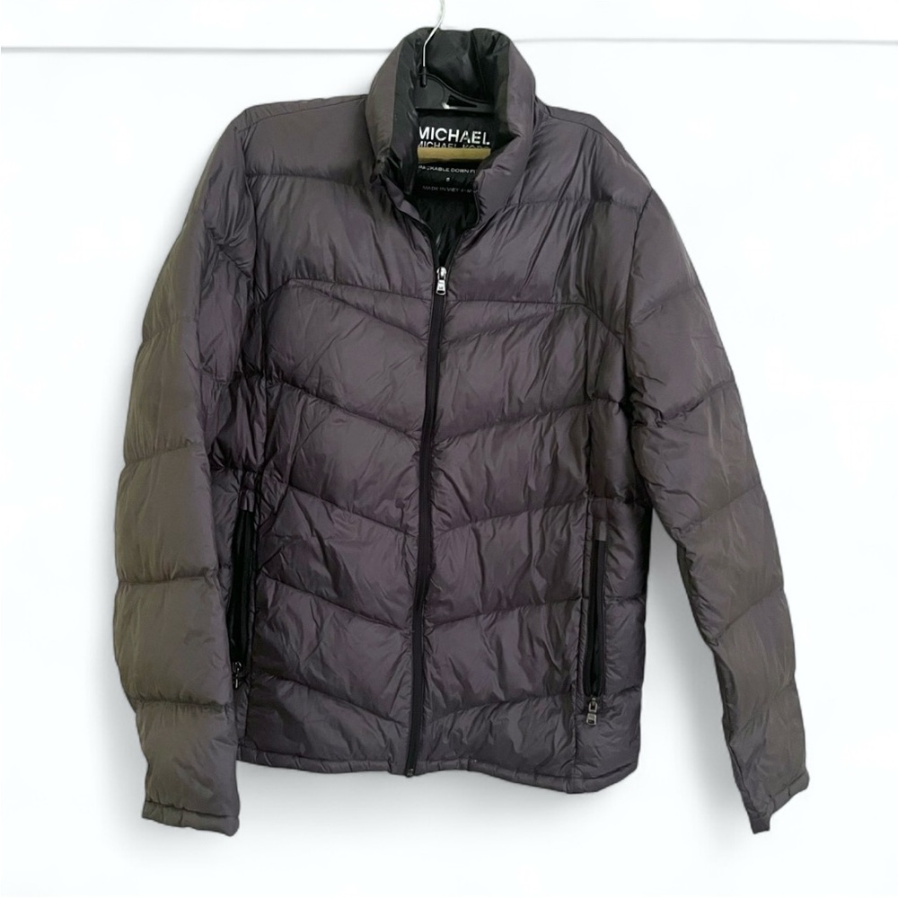 MICHAEL KORS Michael Kors Gray Quilted Packable Puffer Jacket